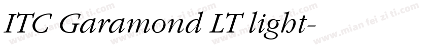 ITC Garamond LT light字体转换